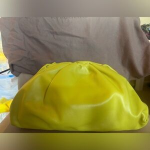 Bottega Veneta kiwi Leather Clutch in large size